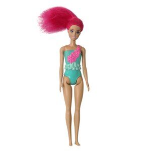 Barbie Dreamtopia Royal Doll Pink Hair Teal Swimsuit Featuring Floral Detail